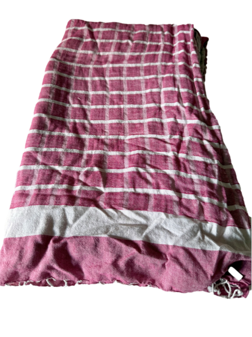 Armani Exchange Scarf One Size Red White Striped Cotton